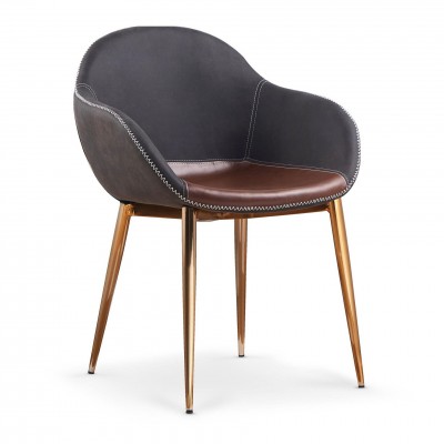 Стул HALMAR K304 темно-серый/коричневый